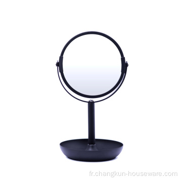 Miroir de maquillage de table cosmétique grossissant de forme ronde